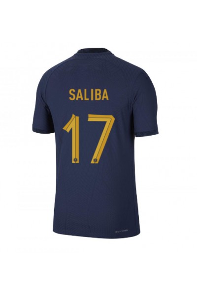 Ranska William Saliba #17 Jalkapallovaatteet Kotipaita MM-kisat 2022 Lyhythihainen